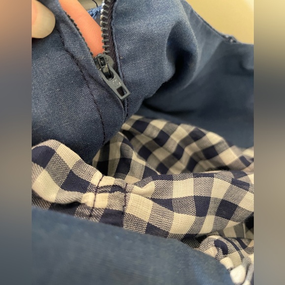 Cute vintage blue gingham check print dress cowgirl fair rodeo square dance S M - Picture 10 of 10